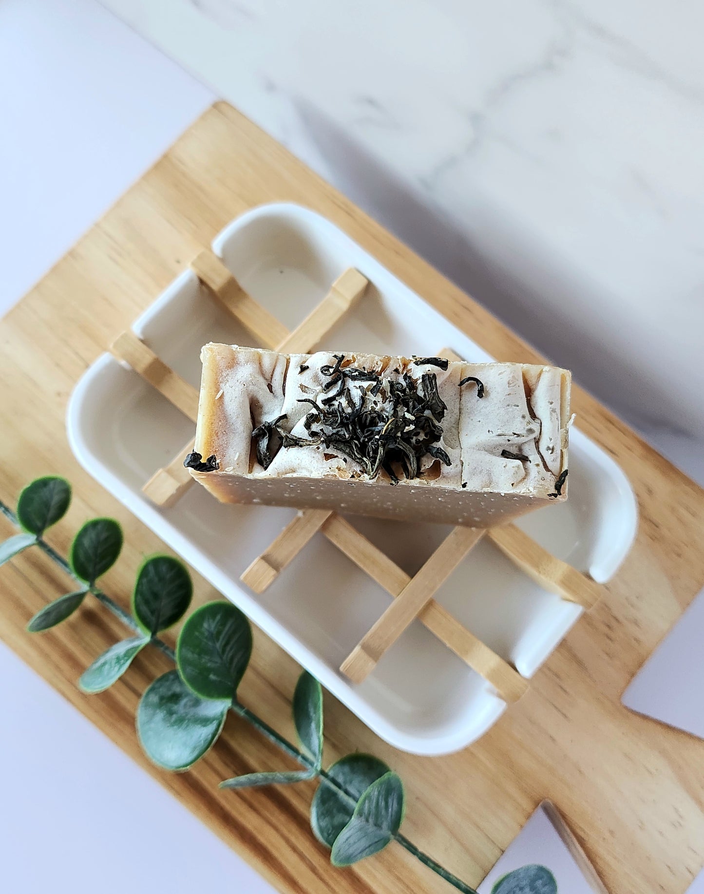 Green Tea and Kaolin Clay Unscented Cold Process Soap Bar