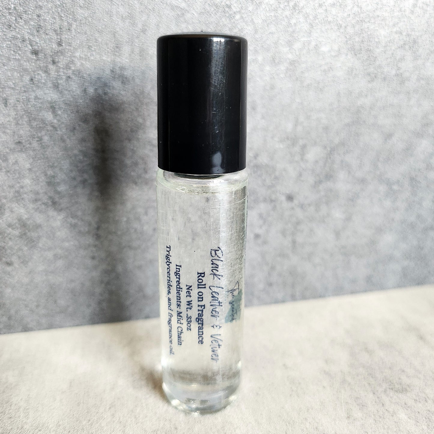 Black Leather & Vetiver Roll On Fragrance Oil For Men .33 oz