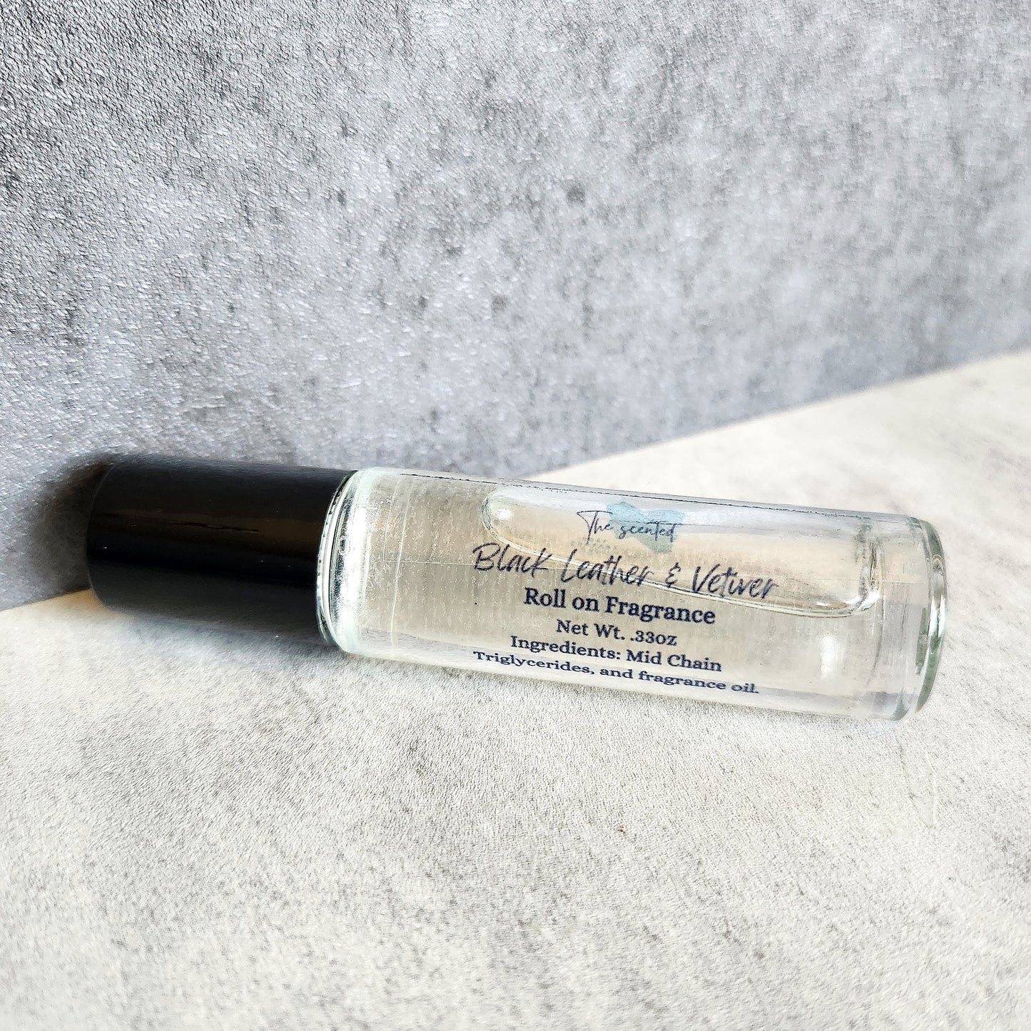 Black Leather & Vetiver Roll On Fragrance Oil For Men .33 oz