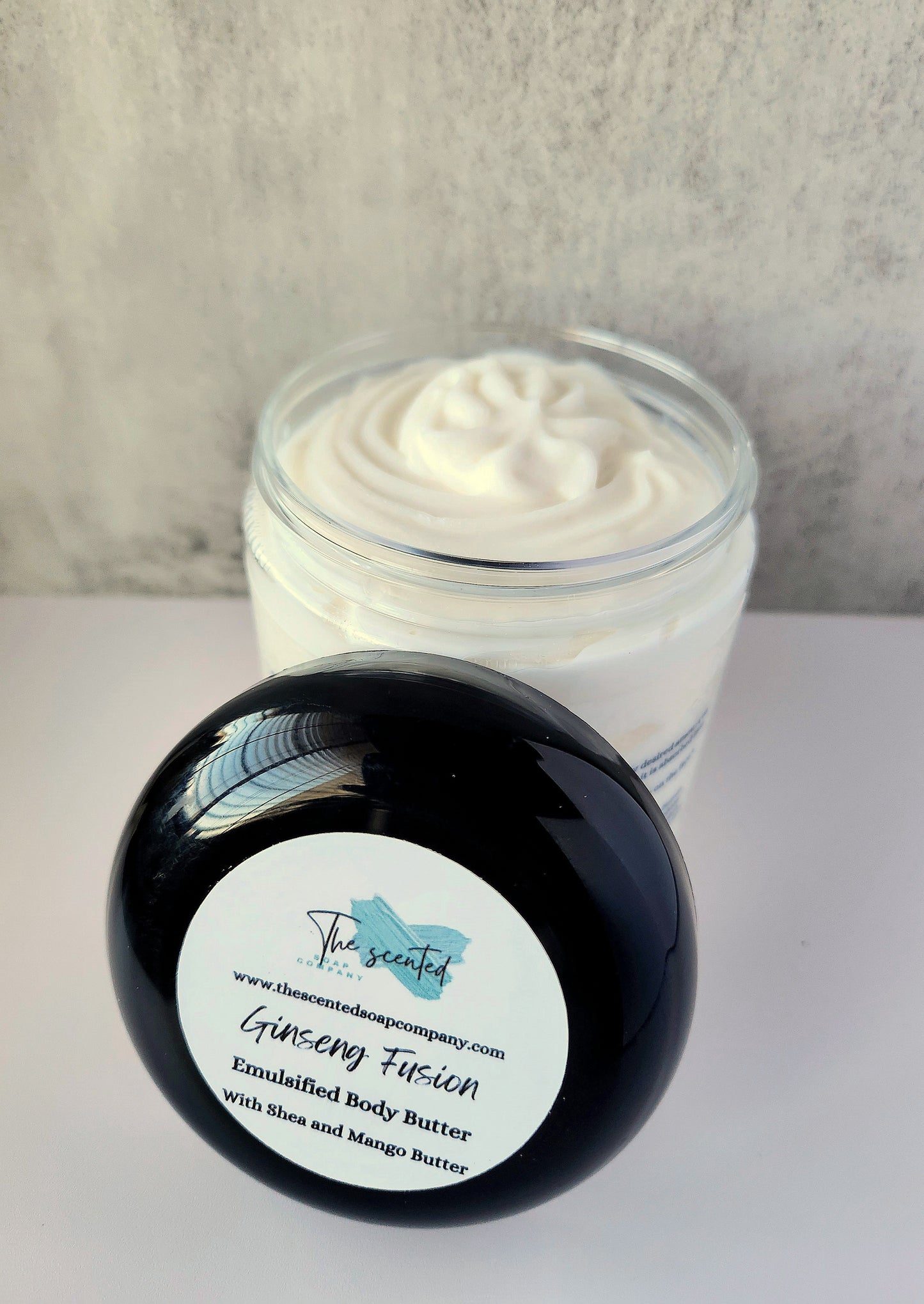 GINSENG FUSION Shea Butter and Mango Butter Moisturizing Emulsified Body Butter 8 oz