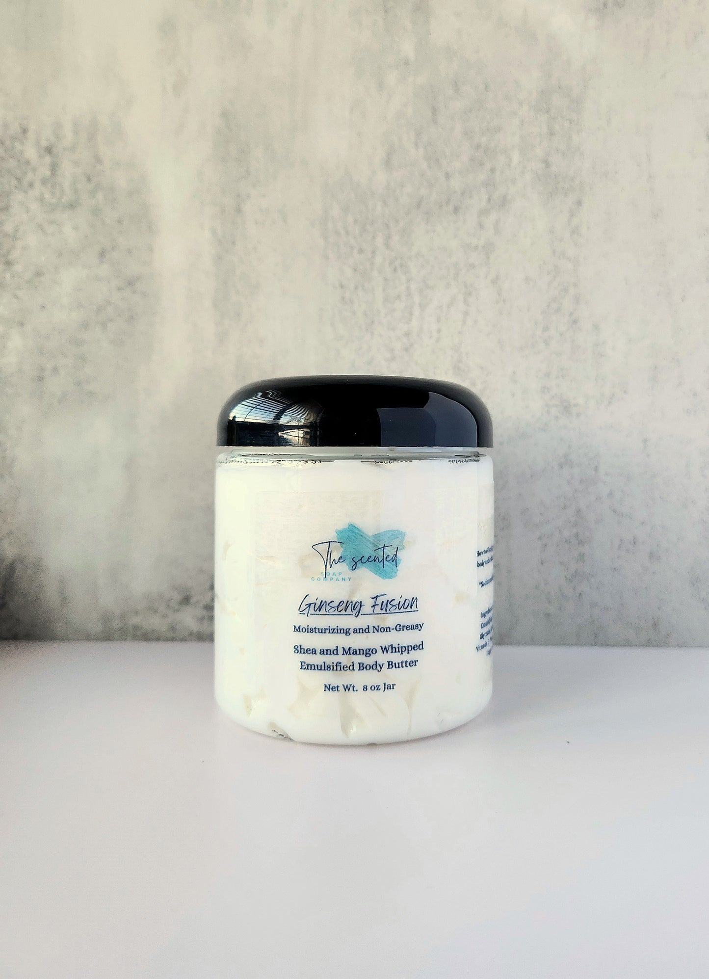 GINSENG FUSION Shea Butter and Mango Butter Moisturizing Emulsified Body Butter 8 oz