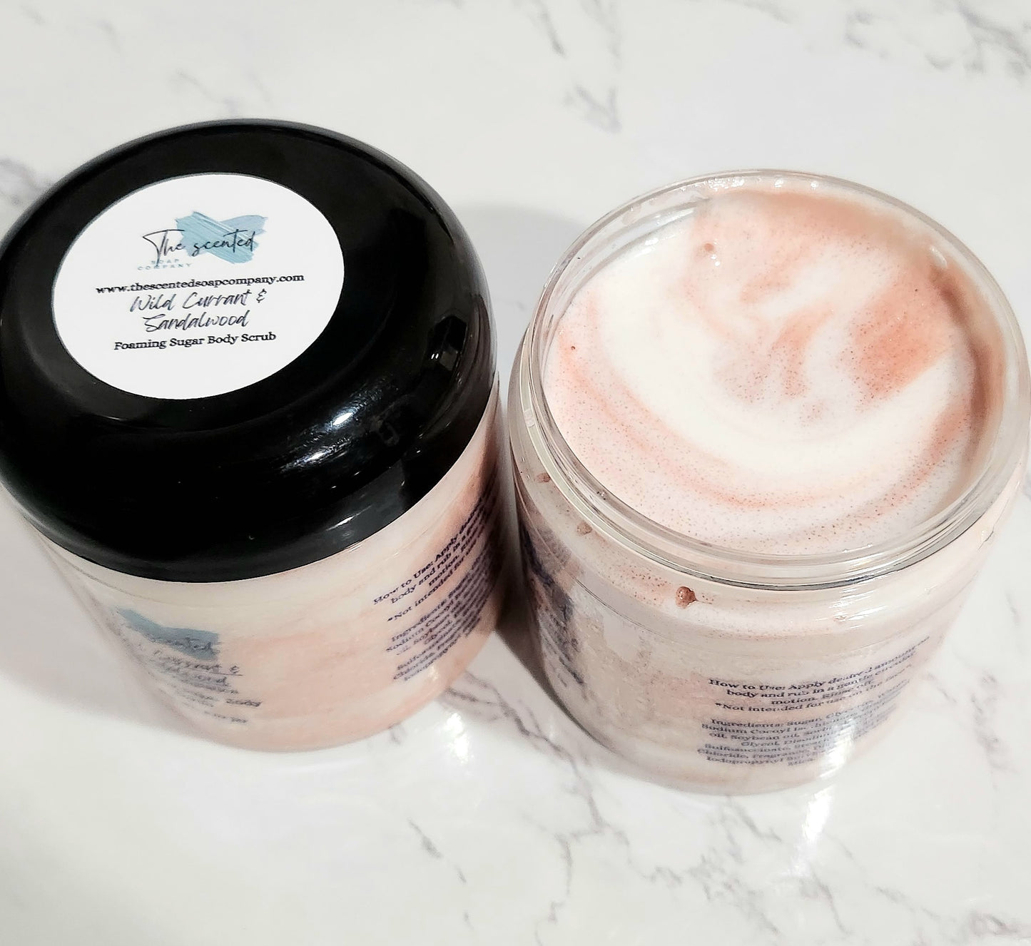 WILD CURRANT and SANDALWOOD Foaming Sugar Body Scrub 8 oz