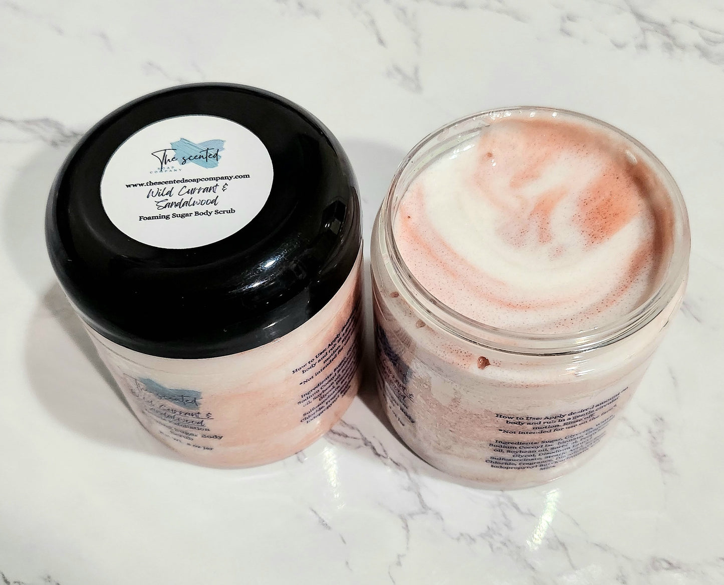 WILD CURRANT and SANDALWOOD Foaming Sugar Body Scrub 8 oz