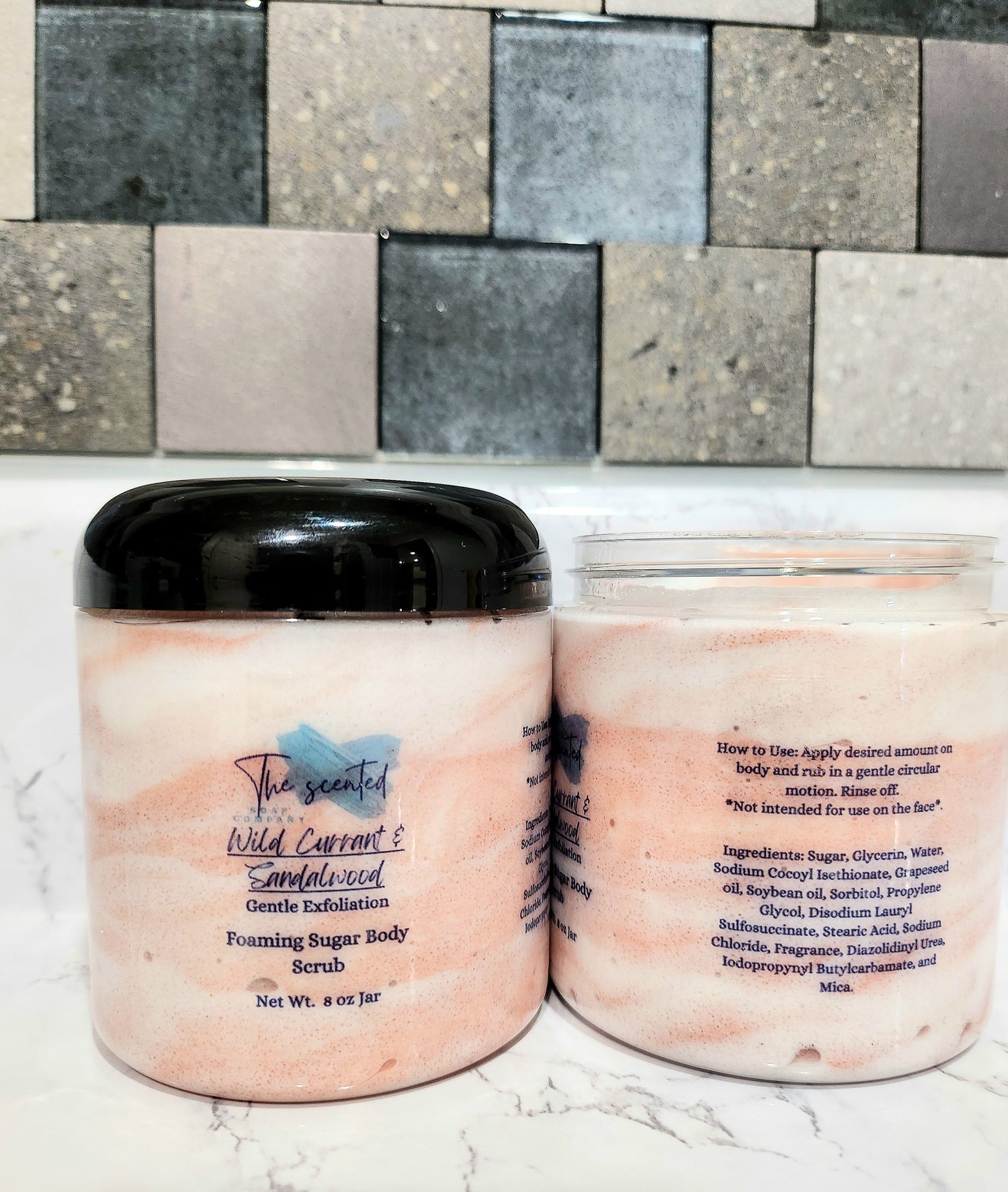 WILD CURRANT and SANDALWOOD Foaming Sugar Body Scrub 8 oz