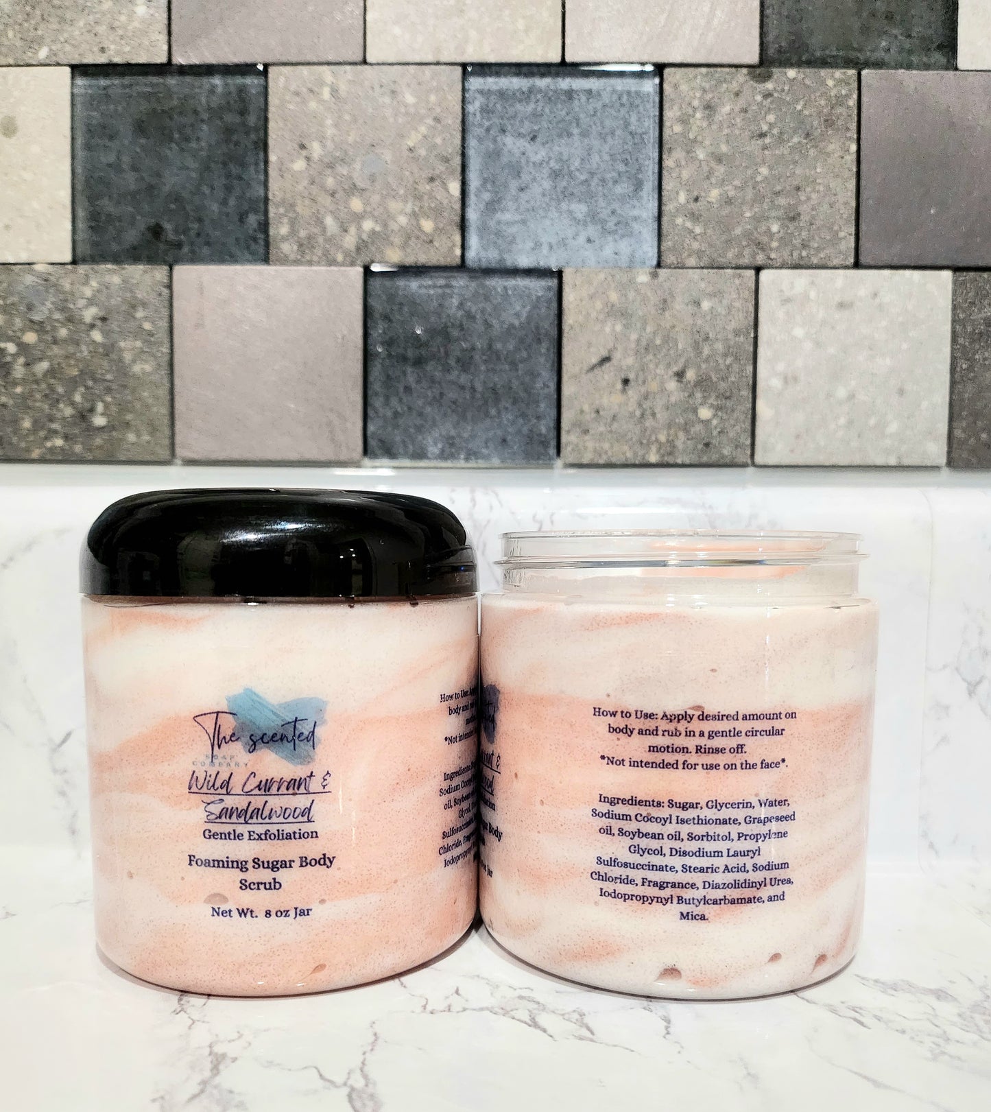 WILD CURRANT and SANDALWOOD Foaming Sugar Body Scrub 8 oz
