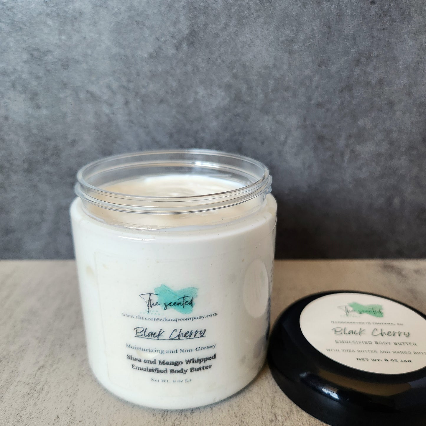 BLACK CHERRY Emulsified Body Butter Shea Butter and Mango Butter Moisturizing Body Butter 8 oz