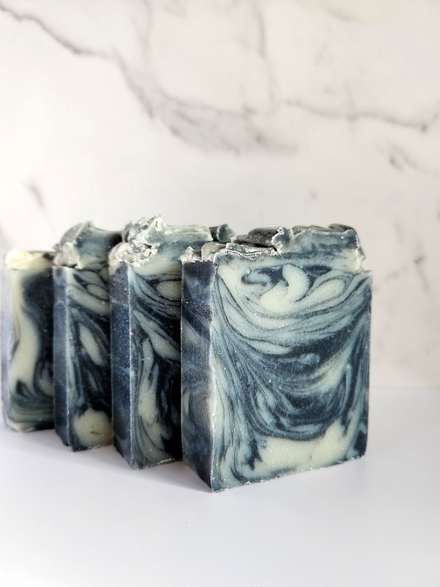 Black Leather and Vetiver Men's Cold Process Soap Bar made with Activated Charcoal 5 oz