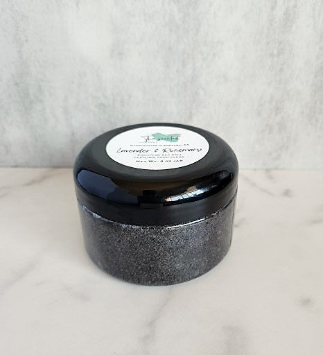 LAVENDER and ROSEMARY Foot Scrub with Shea Butter Exfoliating Foot Scrub (Emulsified) 4oz Jar