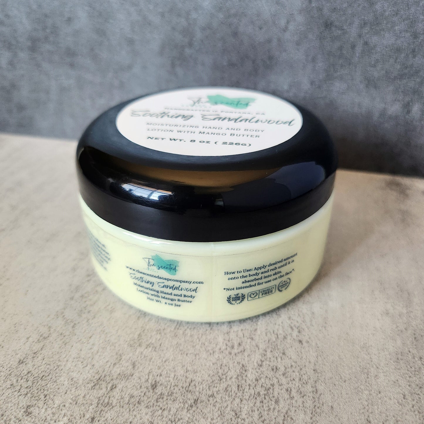 SOOTHING SANDALWOOD Moisturizing Hand and Body Lotion 8 oz Jar