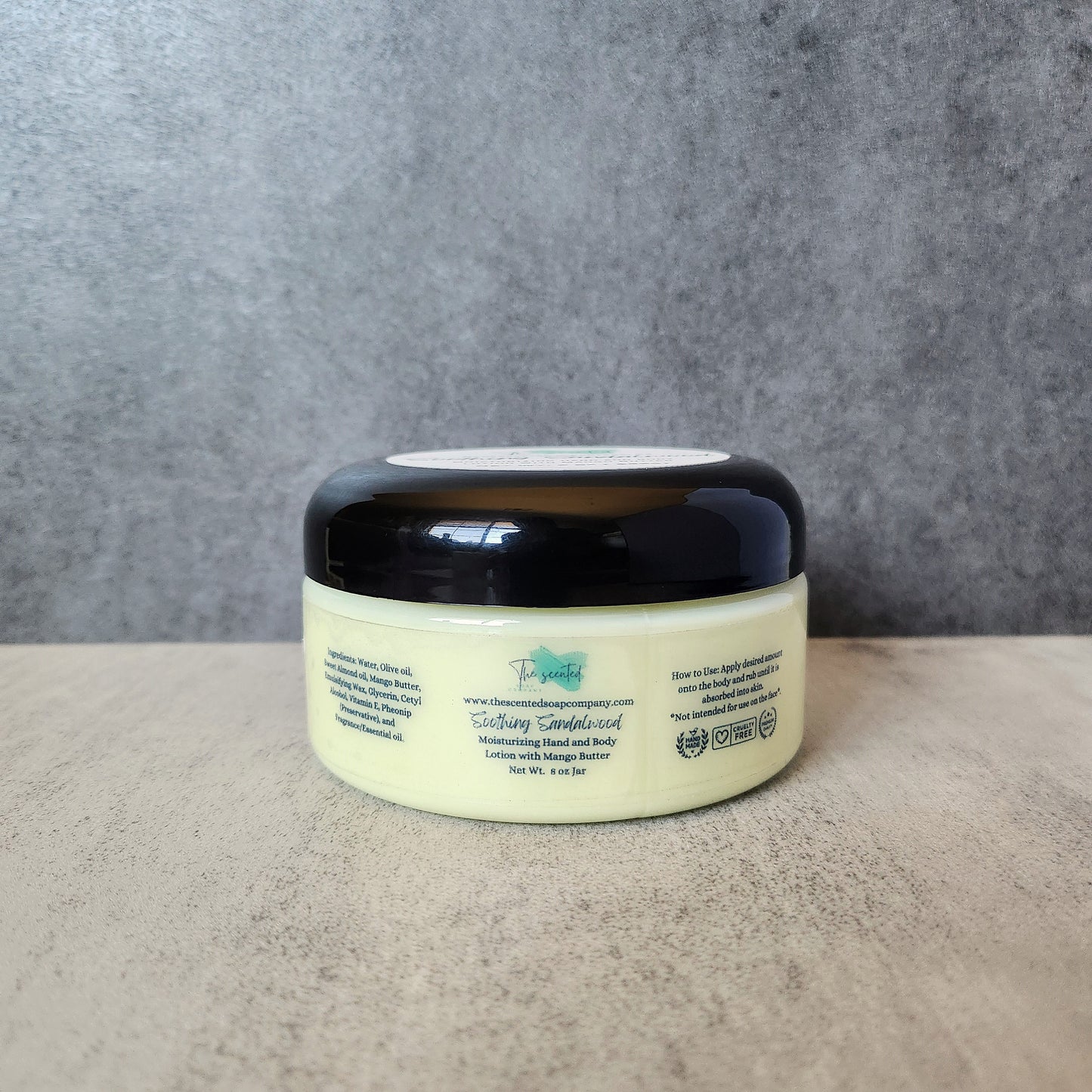 SOOTHING SANDALWOOD Moisturizing Hand and Body Lotion 8 oz Jar