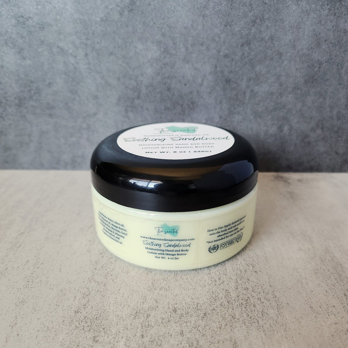 SOOTHING SANDALWOOD Moisturizing Hand and Body Lotion 8 oz Jar