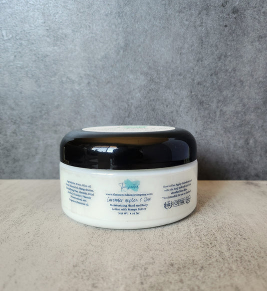 LAVENDER APPLES and OAK Moisturizing Hand and Body Lotion 8 oz Jar