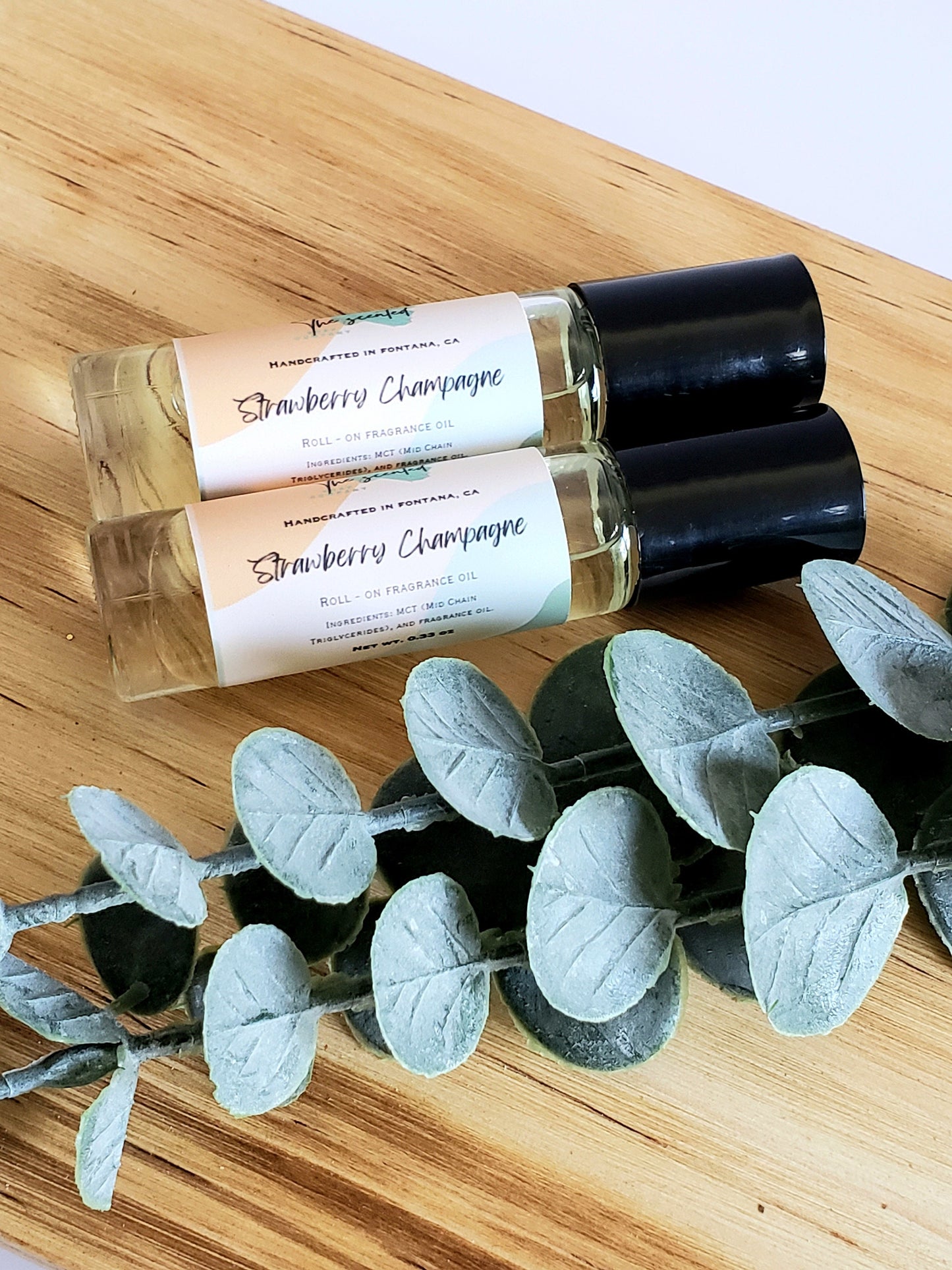 Roll on Fragrance Oil STRAWBERRY CHAMPAGNE Roll on Perfume .33 oz